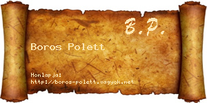 Boros Polett névjegykártya